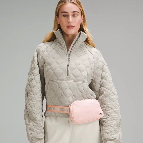 Everywhere Belt Bag 1L Wordmark Pink Mist/Silver/White Opal (NWT) - Picture 5 of 10